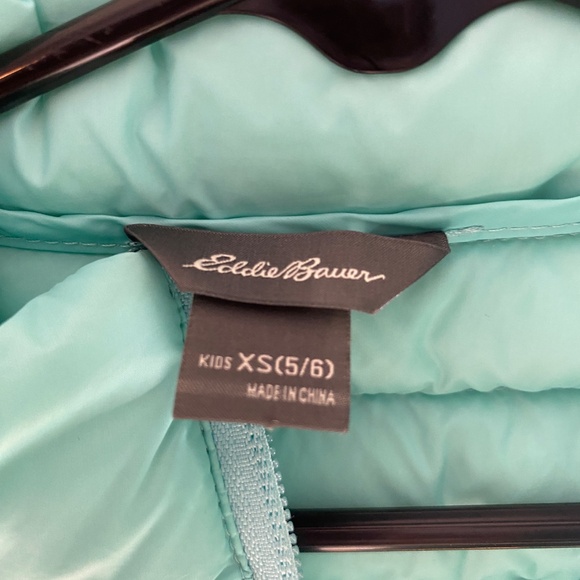 GIRLS EDDIE BAUER PUFFER VEST TEAL X SMALL 5/6 - Picture 5 of 5